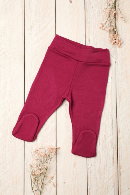 Merino kelnytės naujagimiui su pėdutėmis