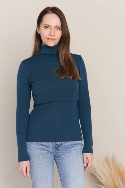 Marškinėliai maitinančioms mamytėms iš merino