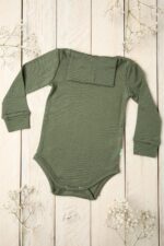 Vaikiški bodžiukai iš merino vilnos aukštu kaklu