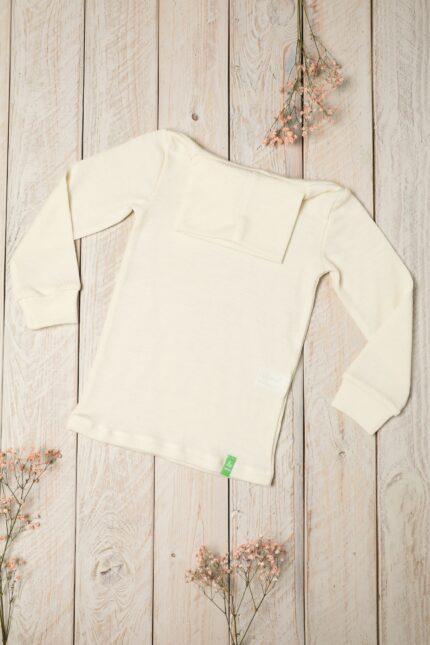 merino vilnos golfai vaikams – šilti vaikiški golfiukai baltos spalvos