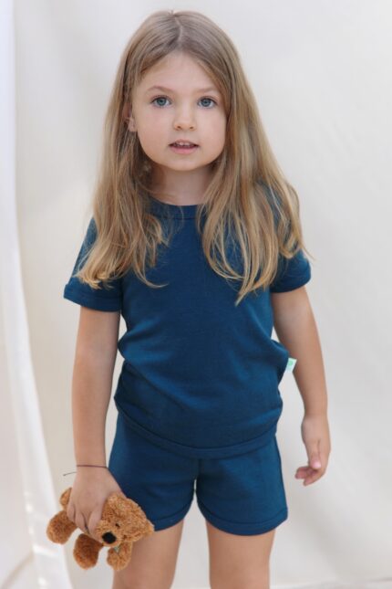 Pižamos su šortukais vaikams iš merino vilnos