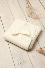 Merino vilnos pledukas kūdikiui baltas