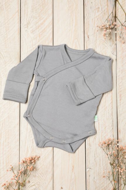 Merino vilnos smėlinukas kūdikiui – pilkas
