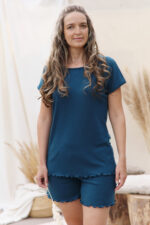 pižamos komplektas jūros spalvos