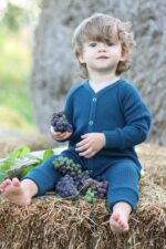 Šilti merino vilnos romperiukai kūdikiui iš megzto audinio, patogūs vėsesniam orui