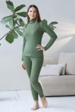 samanų spalvos timpos moterims iš merinosų vilnos