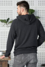 vyriški džemperiai su gobtuvu pilkos spalvos