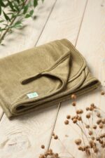 Šviesiai žalias Lininis pledas 100% lino, 80x70 cm