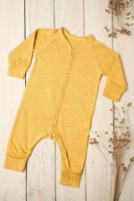 lininis romperis vasarai geltonas