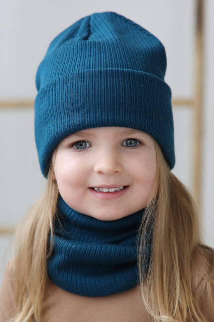 megzta kaklo mova vaikams iš merino vilnos