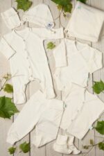 Naujagimio kraitelis į ligoninę iš 100% merino vilnos