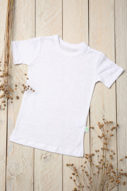 vaikiški lino marškinėliai